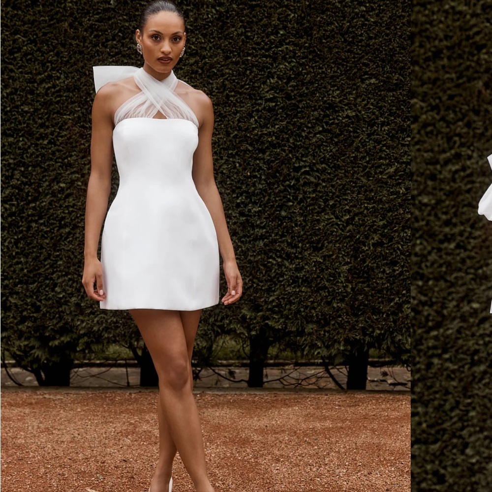 NWT Meshki Maryam Tulle Bow mini dress - size M